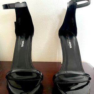 Black with clear heel never worn before